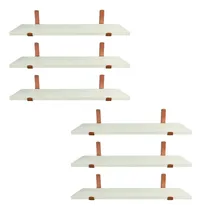 Comprar Kit 6 Prateleiras Industriais 90x20 Branca Cu002F Mão Rose Gold