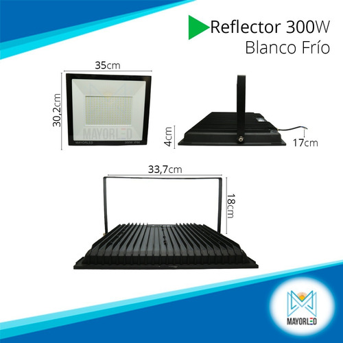 Imagen 4 de 7 de Reflector Led 300w Nueva Generacion Canchas Futbol Tenis
