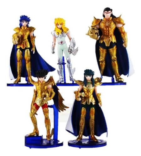 Kit 5 Action Figure Cavaleiros Do Zodíaco Saint Seiya Nº1