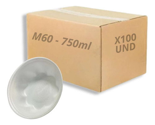 Conjunto Refeição Isopor R-2 750ml M60 C/100 Ultra