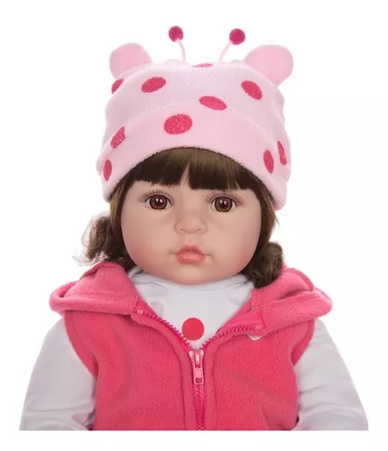 Boneca Reborn Bebe Real Realista Menina Nicole Girafinha 55cm