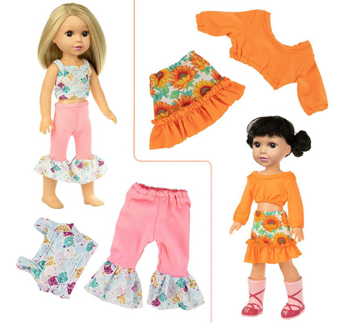 Ecore Fun 10 Sets De 14.5 Pulgadas De Ropa De Muñeca Vestido