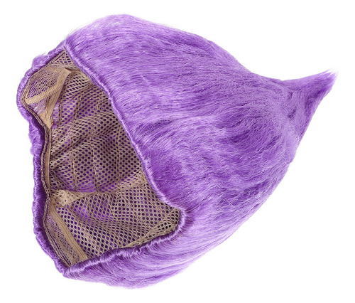 Peluca Morada De Carnaval Con Forma De Llama Para Cosplay, F
