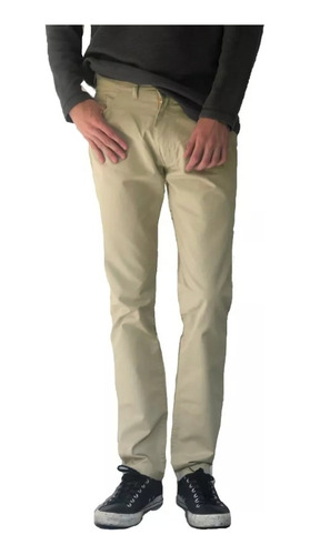 Imagen 1 de 4 de Pantalon Slim De Gabardina- Corte Jean - Colores - B A Jeans