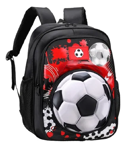 Dibujos Animados De Pelota De Fútbol Azul Mochila para Preescolar