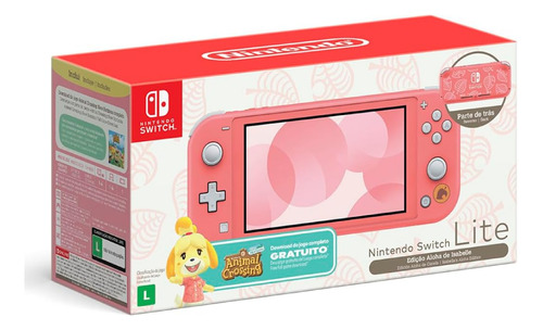 Console Nintendo Switch Lite Animal Crossing: New Horizons  - Coral