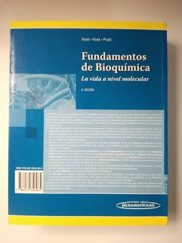 Libro Fundamentos De Bioquímica Cuarta Edición Autor Voet