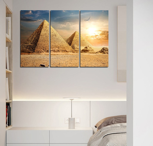 Cuadro 40x60cm Egipto Piramides Desierto Sol Ave