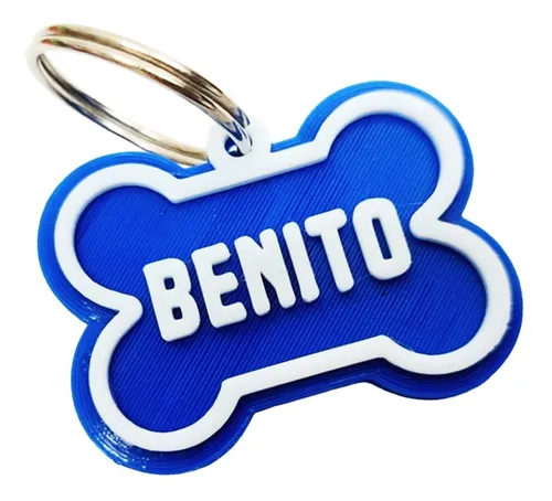Chapita Identificación Huesito Perro Mascotas Linea Eco 3d