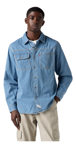 Camisa Hombre Ls Auburn Worker Azul Levis A7224-0010