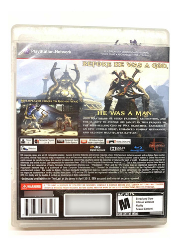 God Of War Ascension Ps3 (Usado)