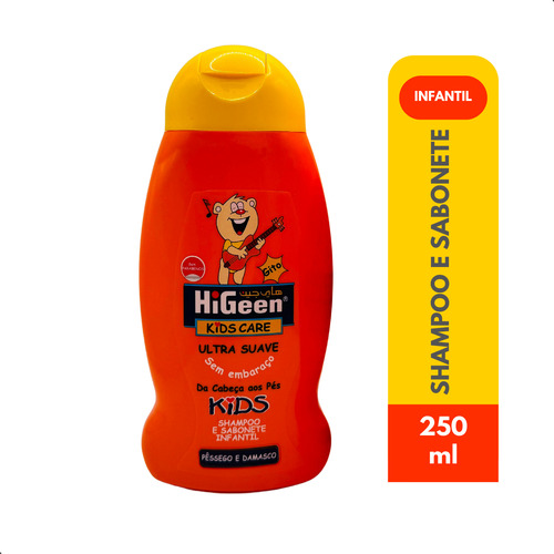 Shampoo E Sabonete Infantil Gito Pessego E Damasco Higeen
