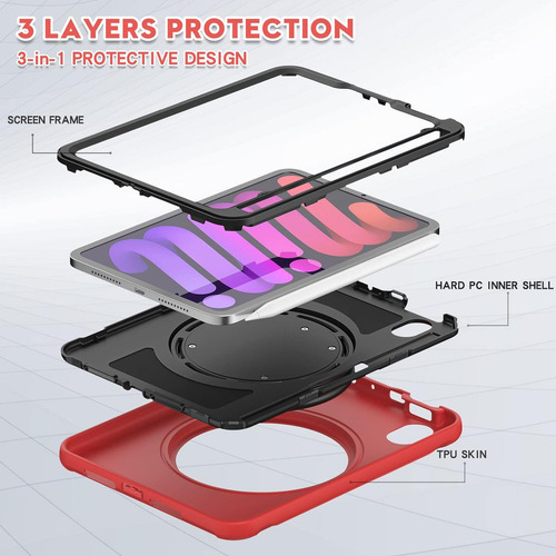 Funda Para iPad Mini 6 Oribox Multicapa Reforzada Con Ani