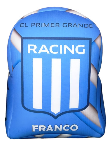 Mochila Infantil Personalizada Racing Club