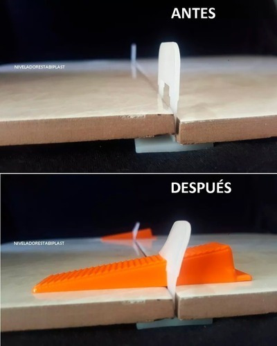 Imagen 4 de 10 de Cuña Niveladora Porcelanato Cerámica 150 Unidades Tabiplast