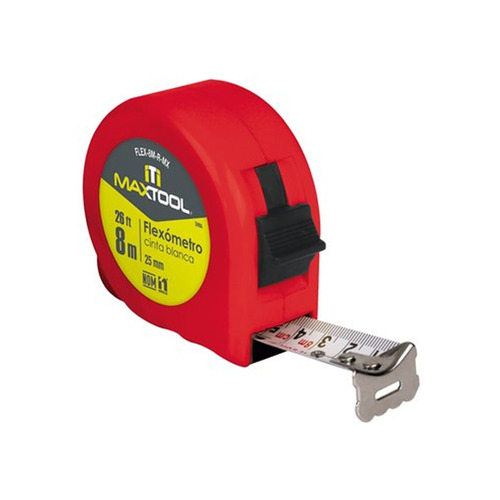 Flexometro 8 Metros Rojo Maxtool 301618 Ferre Fast