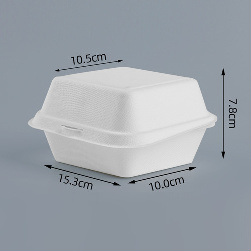 Contendor Biodegradable Para Hamburguesa 6x6' 50 Pzs