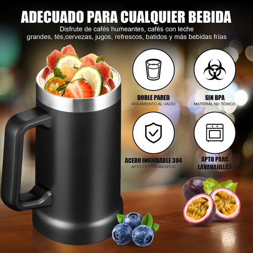 Juego De 2 Tazas Cerveza Acero Inoxidable, Taza De Cerveza