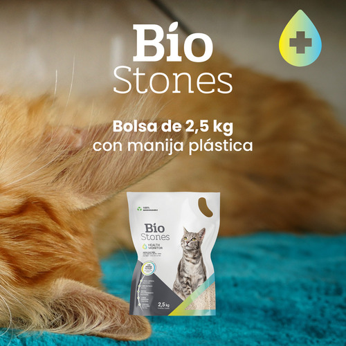 Piedras Sanitarias Para Gatos Biodegradables De Tofu Bio Stones Ph Control Bolsa 6 Litros 2,5 Kg Pack X 6 Bolsas