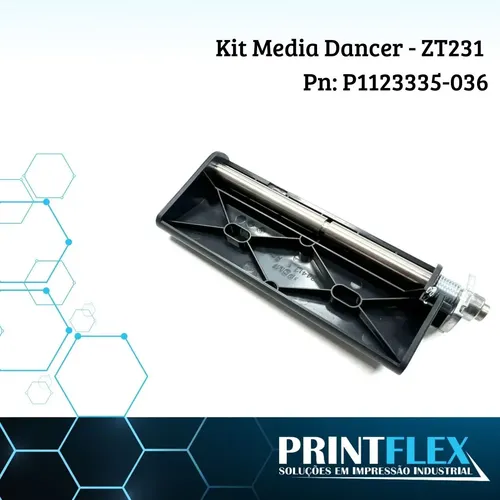 Kit Media Dancer Para Impressora Zebra Zt231 Pn P1123335-036