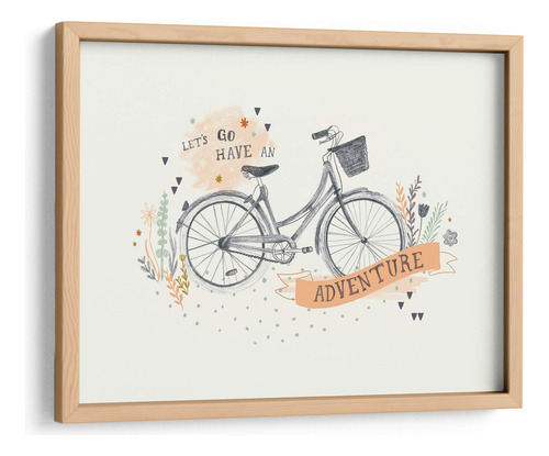 Cuadro Enmarcado Pino Let's Go Have An Adventure 40x30