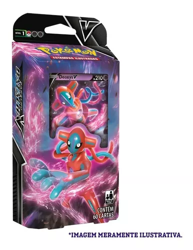 Kit Pokémon Tcg Deoxys V V-max E V-astro Box + Deck Copag