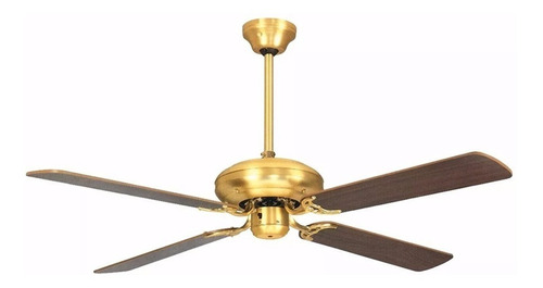 Ventilador De Techo Spar Madera Bronce Con Luz 3 Velocidades Cantidad de aspas 4 Color de la estructura Dorado Color de las aspas Marrón Diámetro 130 cm