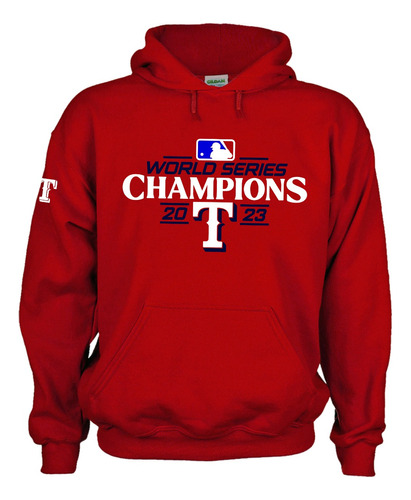 Sudadera Capucha Rangers Texas Champions World Series Mlb Ms