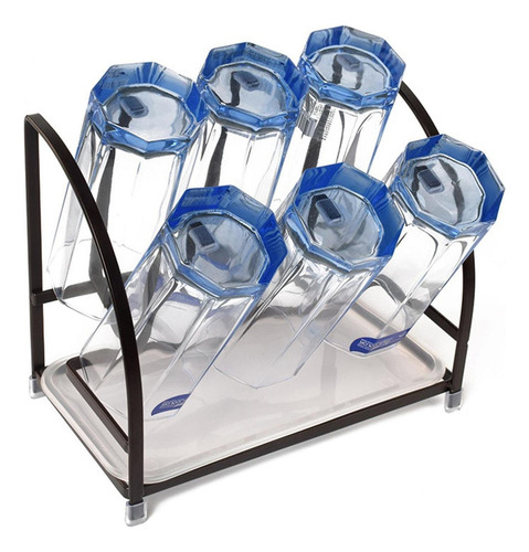 N Soporte De Secado De Vasos De Lujo Con Bandeja De Drenaje