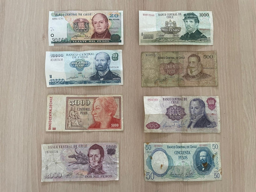 Billetes Antiguos, Valores Nominales De 20mil A 50 Pesos  