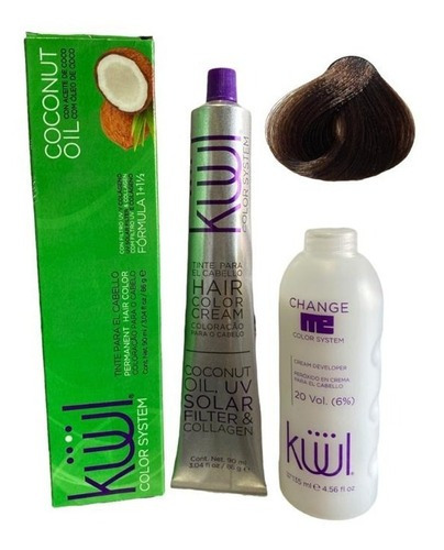 Kit Kit Kuul  Tinte tono 6.32 rubio oscuro dorado nacarado para cabello