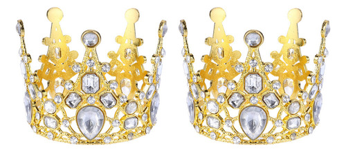 Corona De Cumpleaños Infantil Con Diamantes De Imitación Par