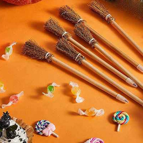 100 Lápices De Escoba De Bruja Para Halloween Broomstick Bal
