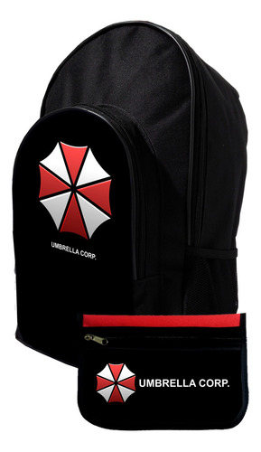 Mochila Y Cartuchera Promo Umbrela Resident Evil  #469