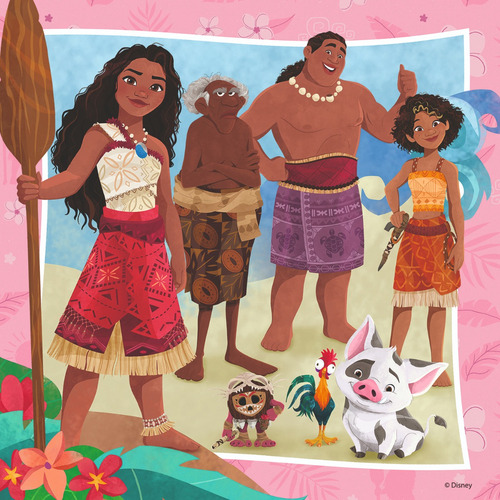 Rompecabezas Disney Moana 2 Ravensburger 3x49 piezas