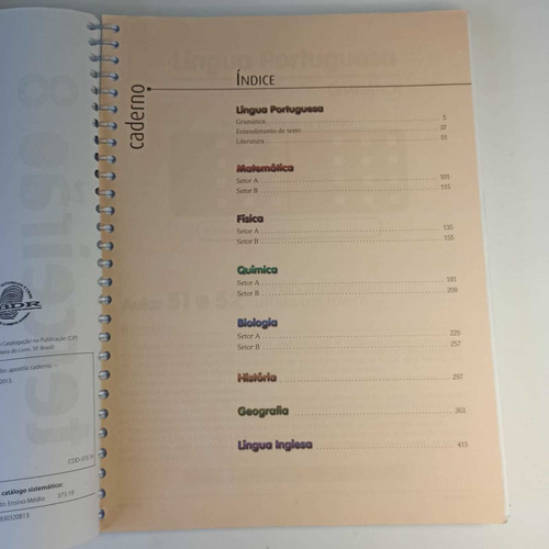 Kit 2 Livros Anglo Sistema De Ensino Terceirão Vol 8 Caderno E Caderno De Exercícios (Usado)
