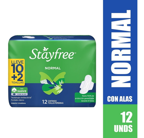Toalla Higiénica Stayfree Norma - Unidad a $318
