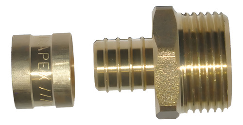 Kit 2 Unid Conector Macho Pex 25 Mm X 1/2 Transição Agua