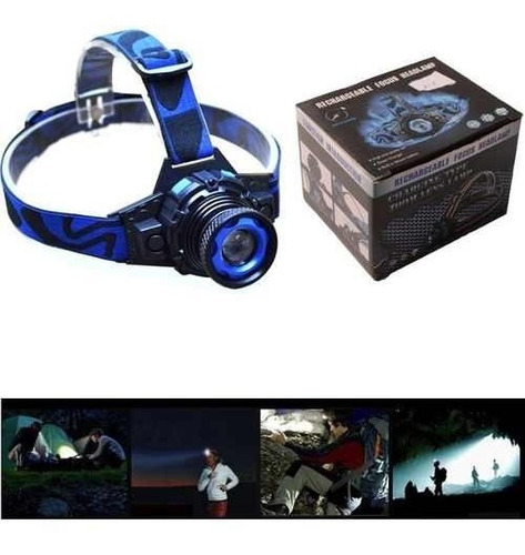 Linterna Minero Cabeza Led Recargable 12v Y 220 V .