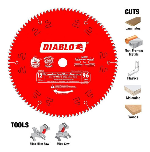 Disco Diablo Para Sierra 12 Pulgadas 96 Dientes Corta Metal