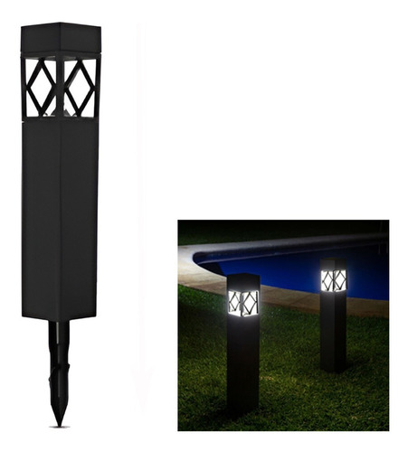 Poste Panel Solar Lámpara Mini Decorativa +estaca Elegante