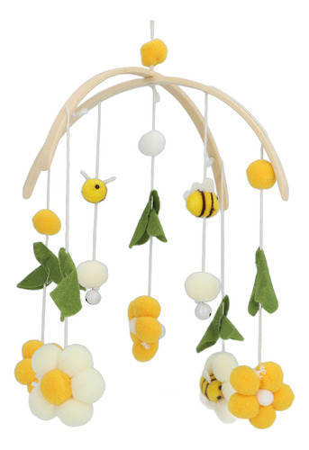 Cuna Móvil Con Forma De Abeja Para Bebé, Diseño De Flores, H