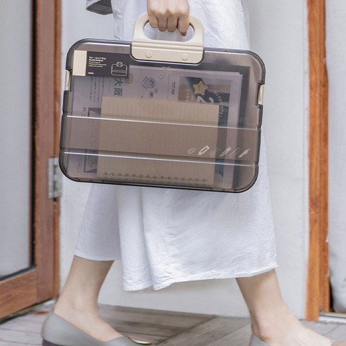 Bolsa De Documentos A4, Grande Estojo Transparente Multiuso
