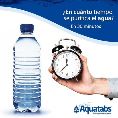 Imagen 2 de 8 de Kit X 30 Tabletas Purificadoras De Agua Aquatabs 3 Litros