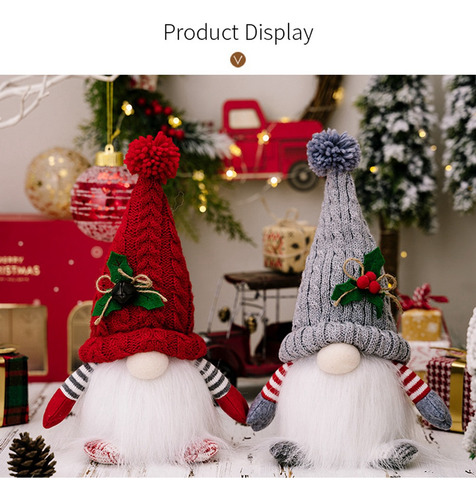 Gorro De Punto Con Adorno Navideño Iluminado De Rudolph Face