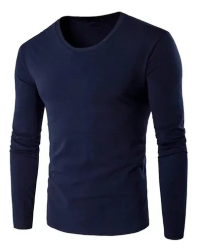 Pack 3 Camisetas Algodón Cuello Redondo Manga Larga Hombre