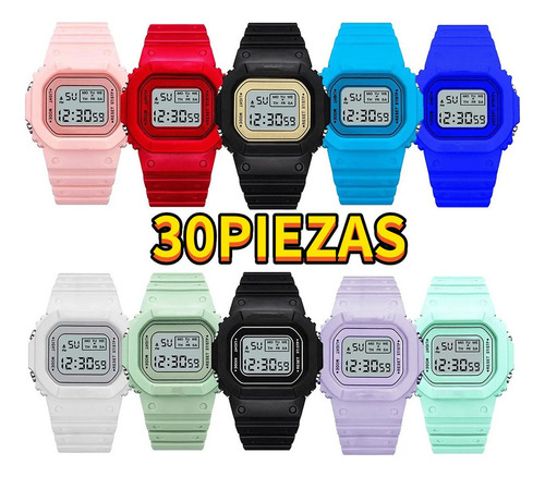 For 30pzs Reloj Digital Deportivo Casual Mayoreo Proveedor