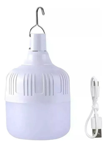 Bombillo Camping Led De Emergencia 40w Usb Recargable Gancho