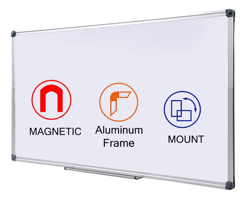 Pizarra Blanca Magnética De 48 X 24 Pulgadas Bandeja B...