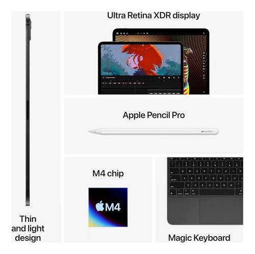 Apple iPad Pro 11'' Chip M4 | 16 Ram | 2tb | Standar Glass